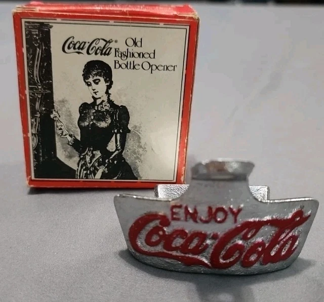 Ouvre-bouteille Vintage Coca-Cola – Panneau Publicitaire Maroc, Années 80