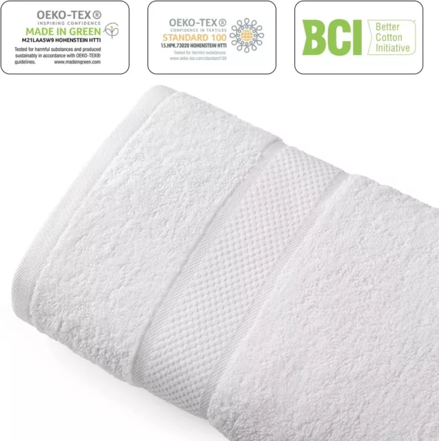 Extra Large Bath Towels Pack of 4 100% Cotton 27"x54" Highly Absorbent Soft 2
