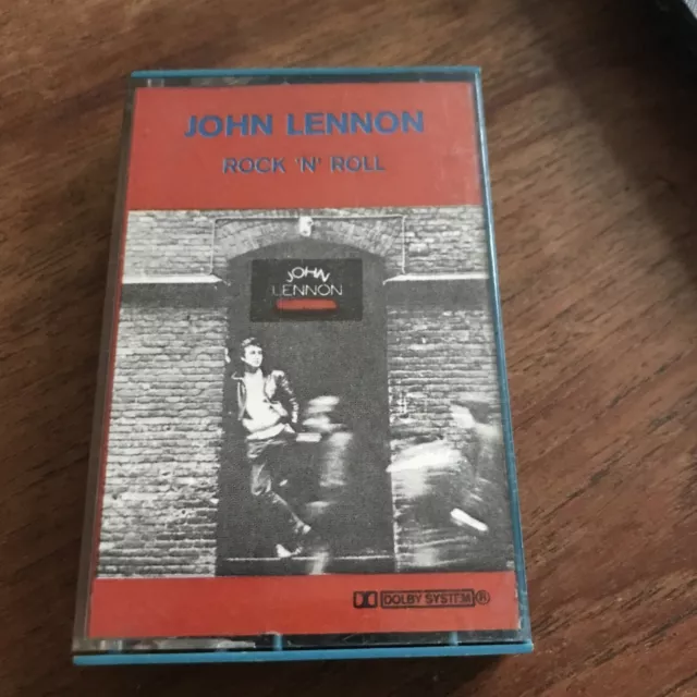 John Lennon Rock n Roll Music Cassette Tape Blue Shell & Case! MC244 APPLE RARE