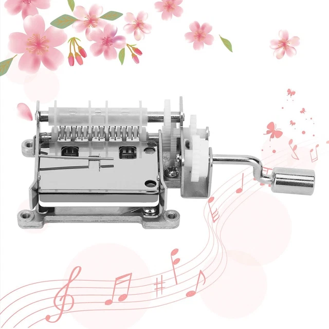 HD 15 Note Hand Crank Movement With 3Pcs Blank Paper Tape And Hole Puncher For D