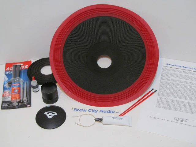 Kit Recone Per Woofer Cerwin Vega ATW-15 4 Ohm - Cono A Costine, Ricambio Brew City Audio
