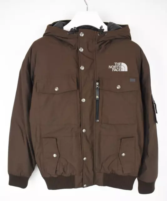 THE NORTH FACE HyVent Jacket Mens MEDIUM Full Zip Padded Hooded Brown