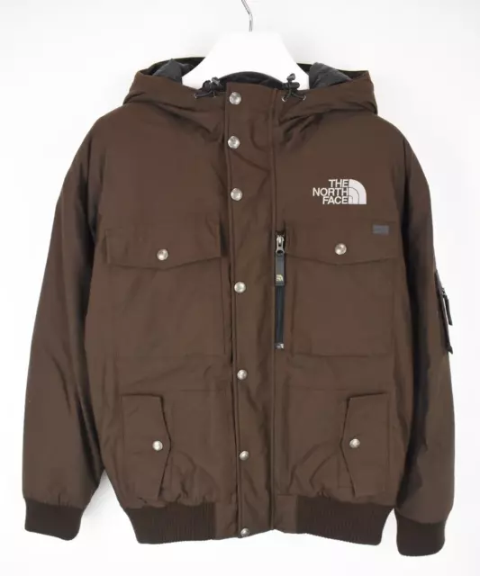 The North Face HyVent Giacca Uomo Medio Completo Zip Imbottito Cappuccio Marrone