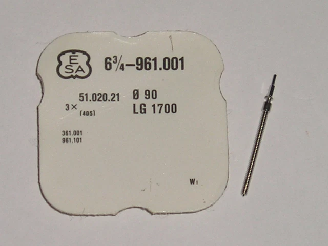 Tige De Remontoir Pour Montre ESA 955.411 - Pièce De Rechange Mouvement - Neuf Sans étiquette