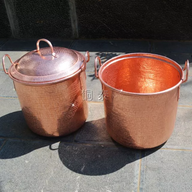 Pure Copper Medicine Soup Pot Handmade Thick Hotel Restaurant Use Large Capacity