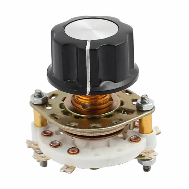 KCX2*3 2 Pole 3 Position 6mm Shaft Band Channel Rotary Switch Selector w Cap