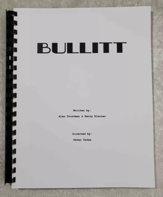 Bullitt Reprint Full Screenplay Full Script 1968 Film Steve McQueen