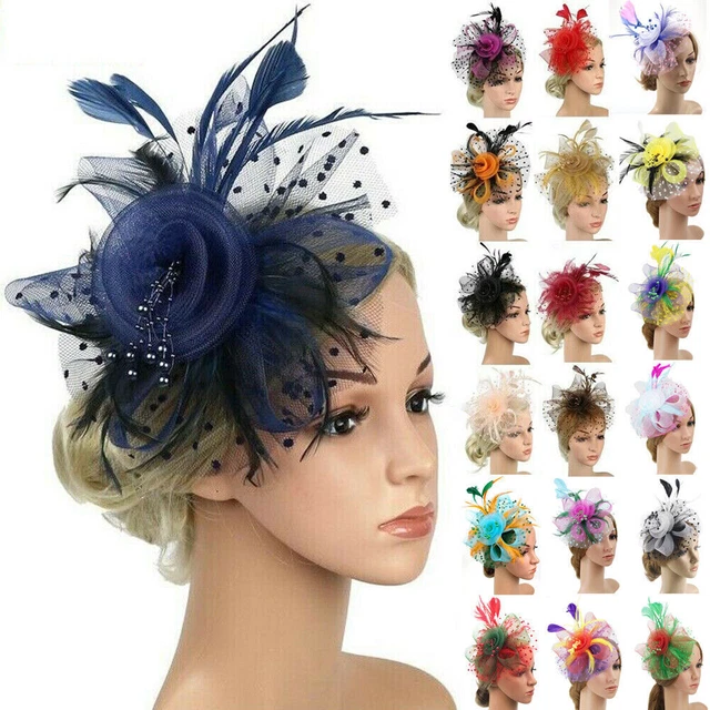 Wedding Headband Feather Clip Ladies Hair Fascinator party Royal Ascot Races