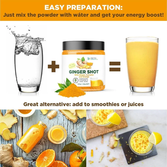 GINGER SHOT WITH Vitamin C and Zinc 125G Ginger Shots with Turmeric