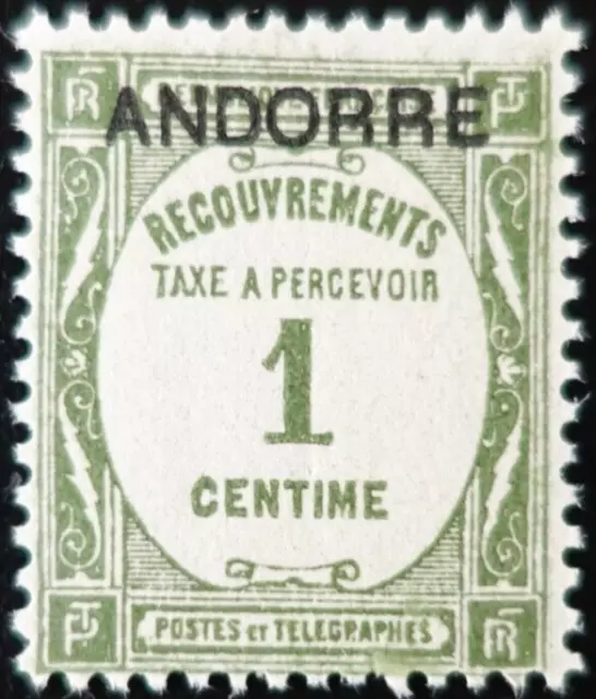 ANDORRE FRANÇAIS timbre TAXE N°9 NEUF ** LUXE MNH