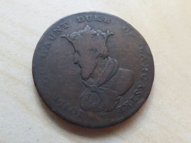 John of Gaunt Duke of Lancaster Half-Penny Token 1792 (myrefn4815B)