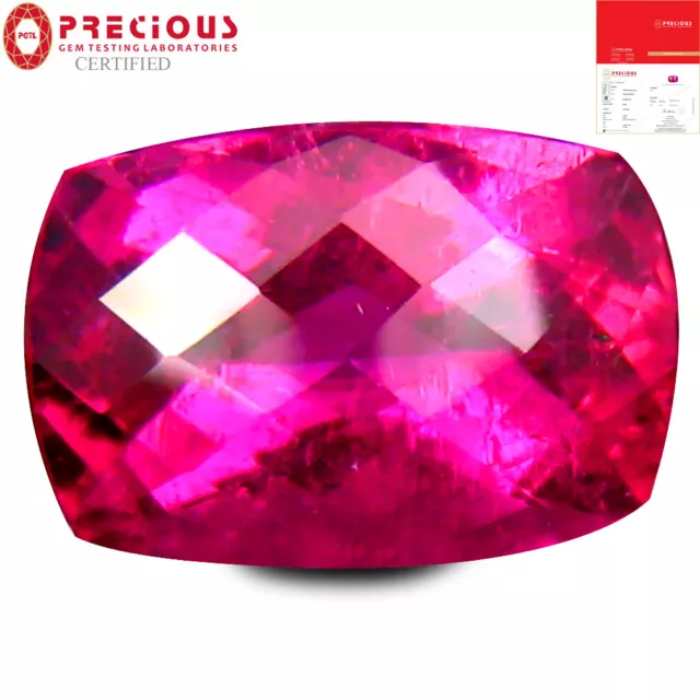 2.34 CT Pgtl Certifié Grade Coupe Coussin (10 X 7 MM ) Rubellite Tourmaline