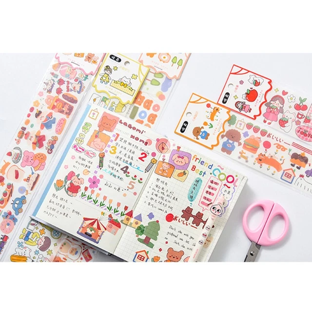 Material decorativo pegatinas 5x6cm papelería bonita scrapbooking pegatina