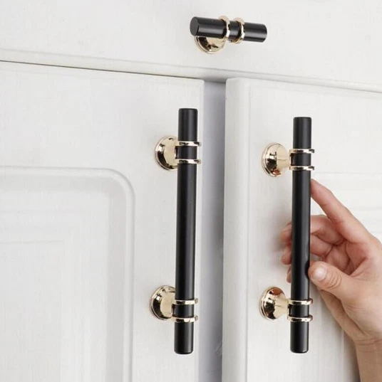 T Bar Drawer Knobs Closet Pulls Kitchen Cabinet Door Handles Black Gold