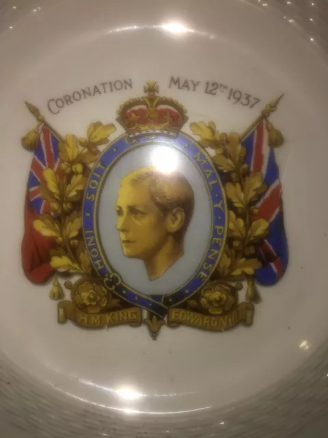 Rare King Edward VIII Coronation Plate 12th May 1937