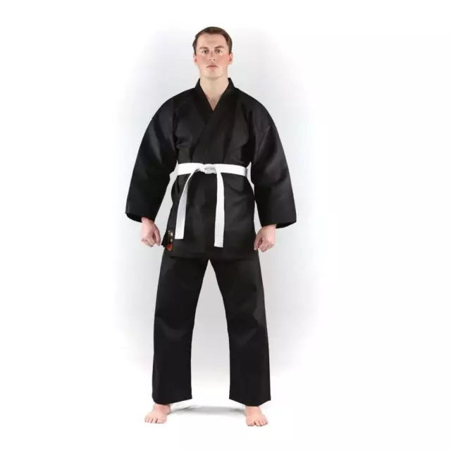 KMA KARATE GI Black Polycotton Student Karate Suit GI + Free White Belt -  Kids £16.99 - PicClick UK