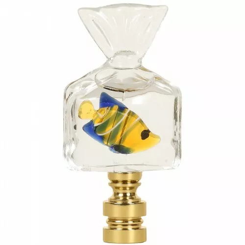 Fish in Glass Bowl Lamp Shade Finial LIMITED SUPPLY