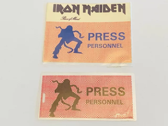 Iron Maiden Derek Riggs 1983 World Piece Tour Eddie Back Stage Pass Collection