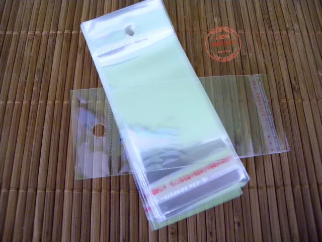 100 Bustine Adesive con Adesivo trasparenti 6x10cm Creazioni Bigiotteria Regalo