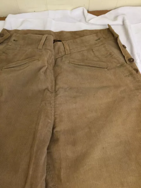 VTG VOLUNTEER Women's Tan/Brown  Breeches /Horse Riding Pants- Corduroy / READ