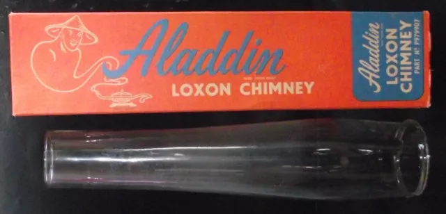 Vintage Aladdin Oil Lamp Loxon Chimney With Original Box. UK ONLY. Free Post