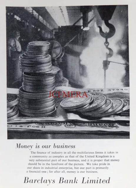 Vintage BARCLAY'S Bank Print - Original 1957 ADVERT