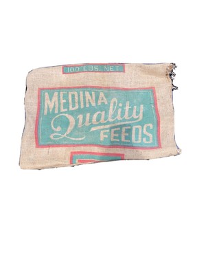 Vintage Advertising Burlap Bag Purina Poultry Chows Unused 50LBS Empty.