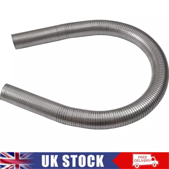 45mm 1.8" Exhaust Universal Flexible Polylock Flexi Tube 1 Metre Stainless Steel