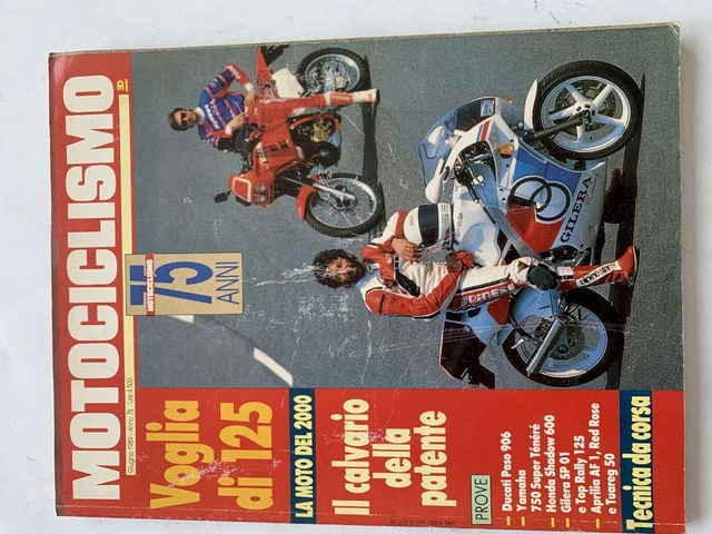 Motociclismo Giugno 1989 Ducati Paso 906 Yamaha 750 Super Tenere Honda Shadow 65