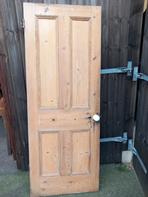 Antique Stripped Pine 4 Panel Door