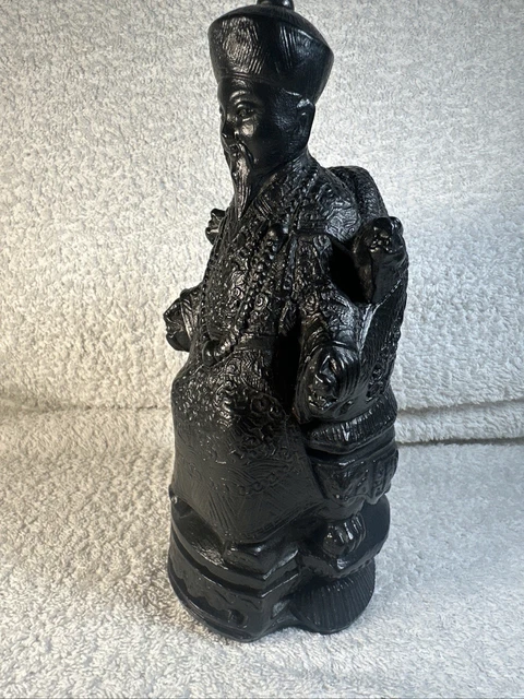 Antique Reproduction Circa 20's Chinese emperor resin figurine 2