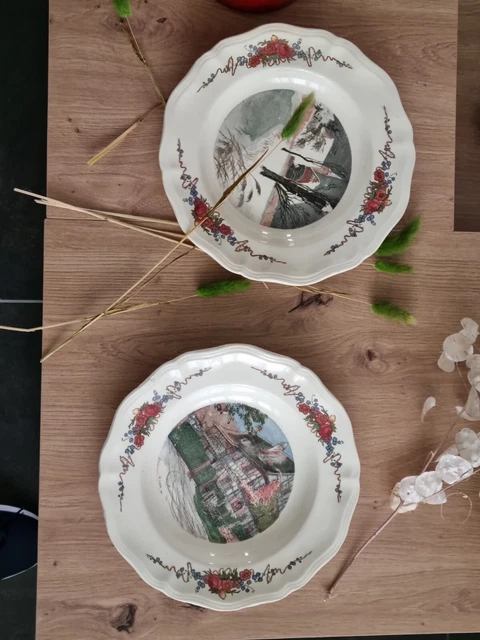 Lot De Deux Assiettes Creuse Sarreguemines Obernai