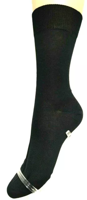 Cotton Club Men 100%Baumwolle Socken Mercerisiert "Schwarz" Gr. 39-42, Strümpfe