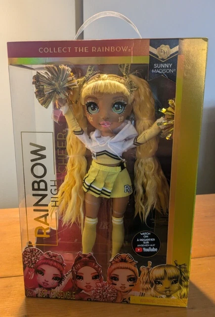 RAINBOW HIGH CHEER Sunny Madison Yellow Fashion Doll Poms Poms rainbow-high-cheer-sunny-madison-yellow-fashion-doll-poms-poms