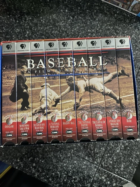 KEN BURNS BASEBALL Box Set 9 Innings, VHS Tapes, PBS Video, 1840s-1994 ...
