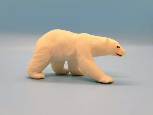 Vintage Plastic Toy Polar Bear Figurine