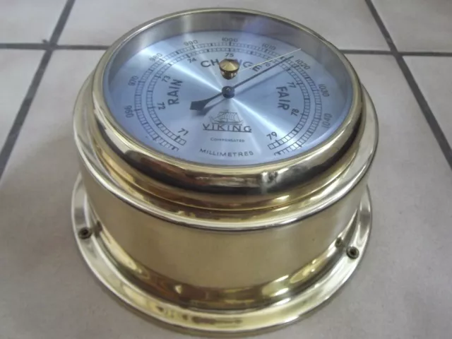 Dekoratives Altes Schiffsbarometer Von Viking #9305