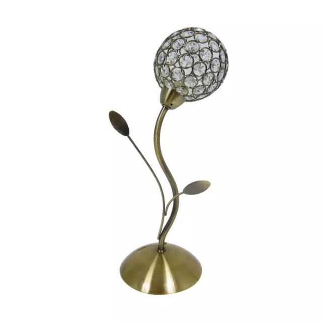 Antik Messingoberfläche Sockel und klarer Glasschirm Nachttisch Schreibtisch Tischlampe Licht