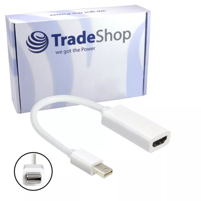 Mini DisplayPort DP zu HDMI Adapter Kabel für Apple Mac Book Pro / Air in Weiß