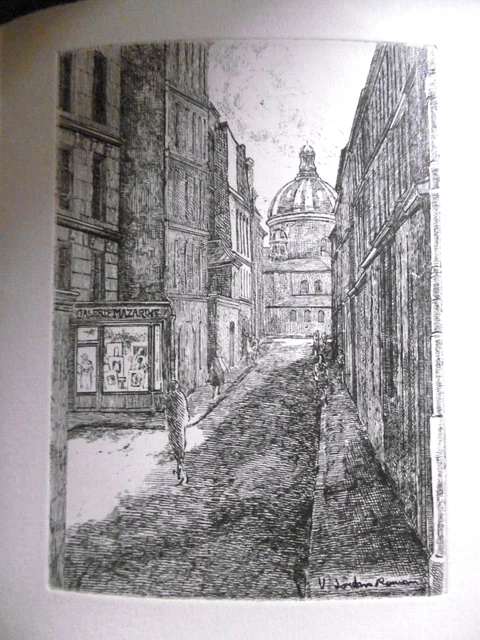 JORDAN ROMAN Véronique Eau forte Galerie Mazarine Paris 6ème Institut de France