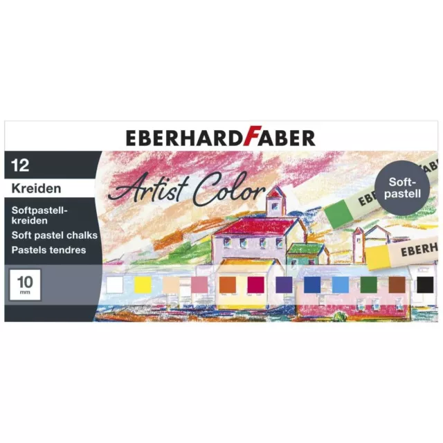 EBERHARD FABER Soft Pastellkreiden 12 Farben im Kartonetui