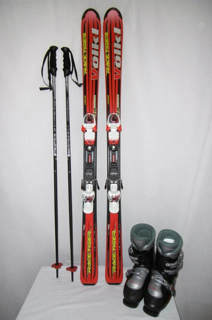 Völkl " Racetiger " Ski Junior Allround Carver 140 Cm + Skischuhe Gr.: 40 Im Set