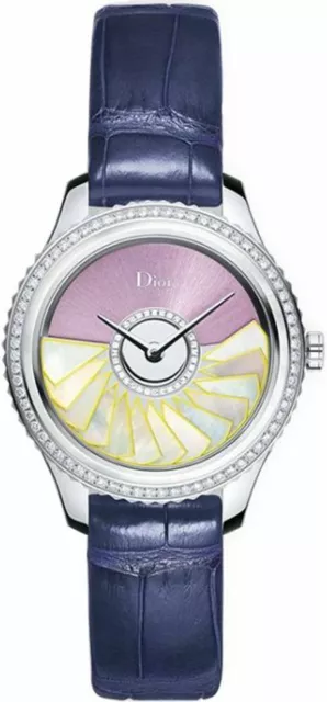 New Dior Grand Bal Plisse Soleil Mother Of Pearl Pink CD153B10A001 Women's Watch