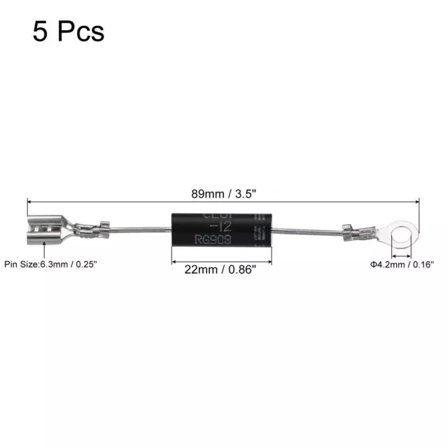 5Stk. Mikrowelle Hochspannung Diodengleichrichter Ersatzteile 2