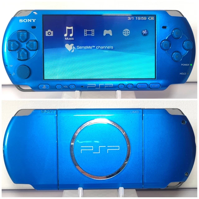 Psp Console USED PSP Vibrant Blue PSP 3000 VB PlayStation