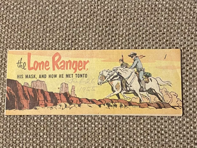 Lone Ranger Mask Tonto Comic Book Promo Giveaway Cheerios Cereal 1955 Horse