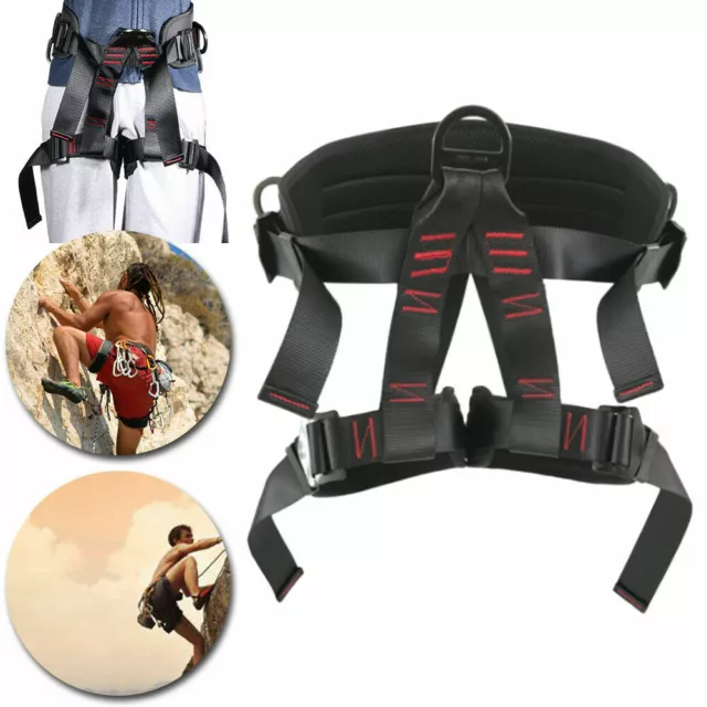 US Outdoor Half Body Safety Rock Climbing Tree Rappelling Harness Seat Belt BEST