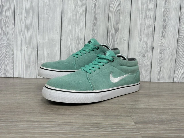 NIKE SB SATIRE Mid Trainers Size 9 Sneakers Shoes Mint Green White Suede Gym 26.99 PicClick UK
