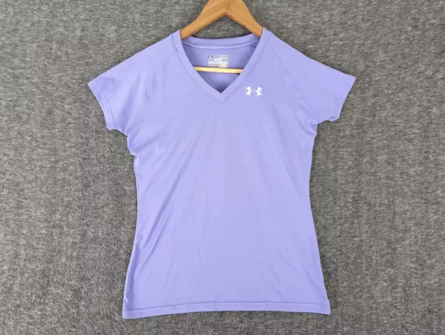 Under Armour Shirt Womens XSmall Purple Short Sleeve Tee Active Wear