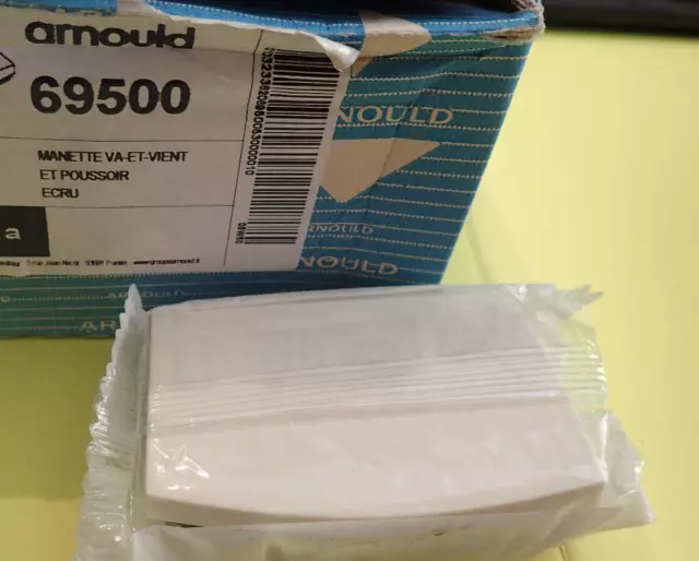 Arnould INITIA 69500 - Manette Interrupteur Va et vient Poussoir ECRU